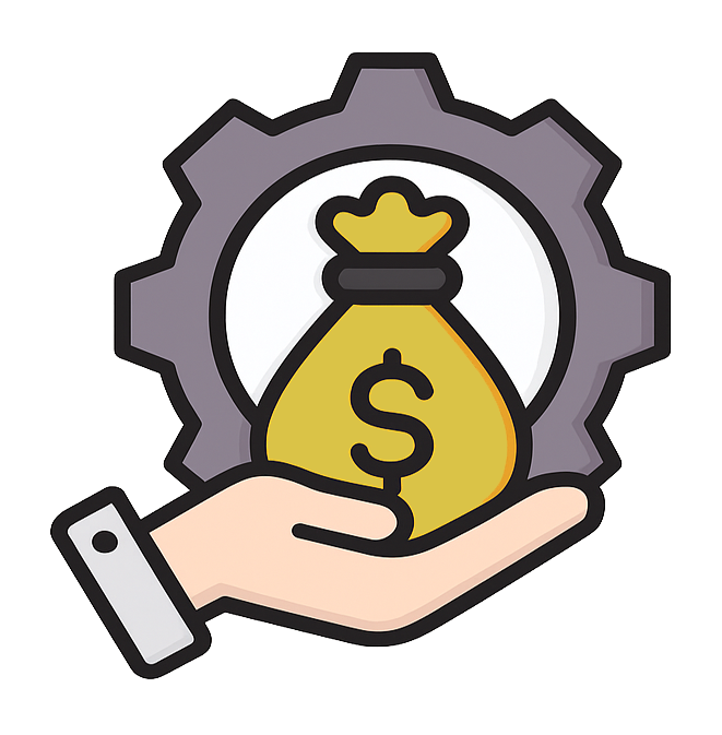 Illustration representing competitive salary benefits, emphasizing financial growth opportunities for CyberCityMX team members.